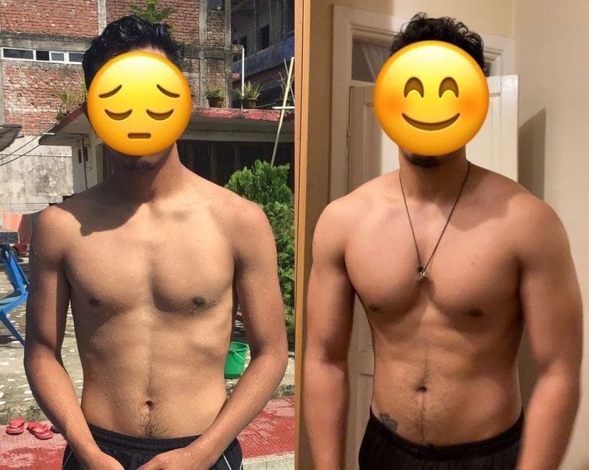 10kg muscle gain transformation